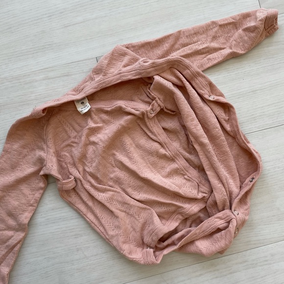 Kate Quinn long sleeve kimono bodysuit pink 18-24 - Picture 6 of 6